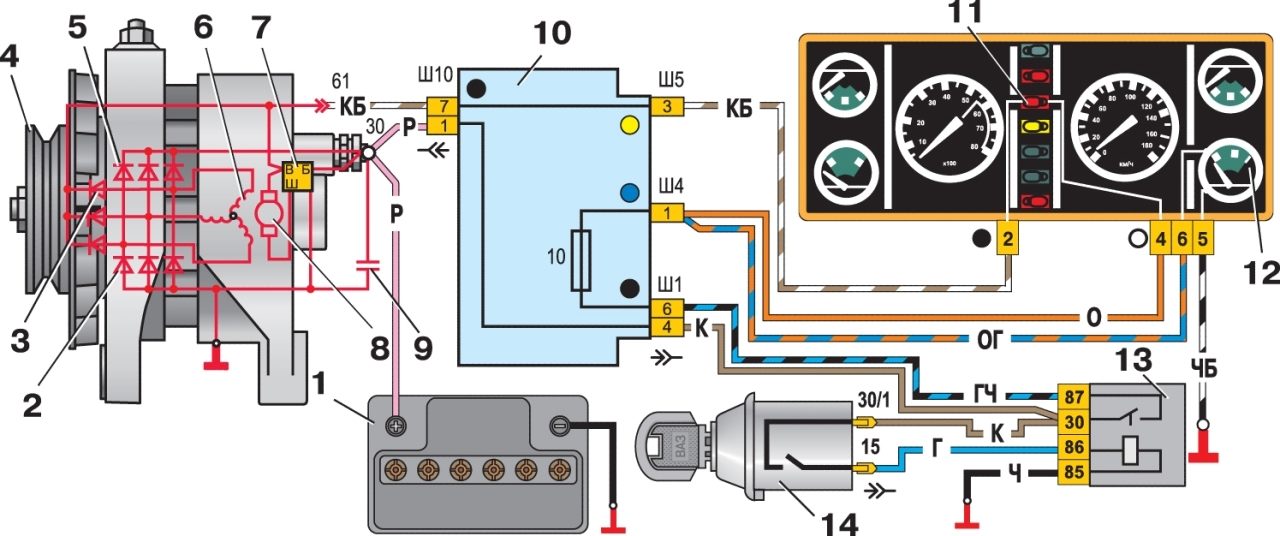 Что делать если не дает зарядку генератор на ВАЗ-2107 и как исправить